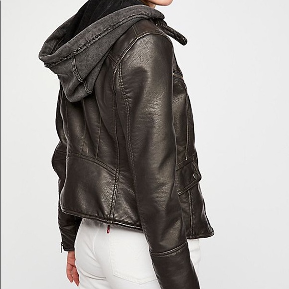 SOFT PINK FAUX LEATHER JACKET - Picture 8 of 8